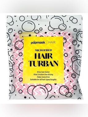 popmask Microfiber Hair Turban in Pink